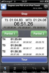 Chronosoft : un chronomètre gratuit pour l'iPhone Chronosoft : un chronomètre gratuit pour l'iPhone